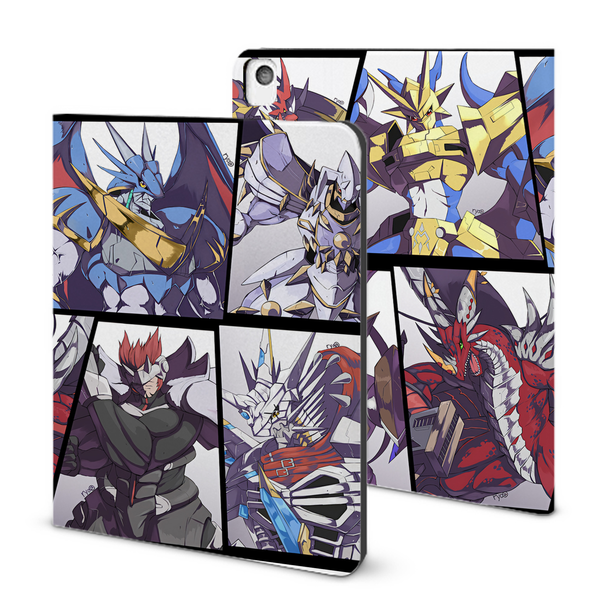 （画像用） Digimon デジタルモンスター/デジモン IPadケース ペンホルダー付き ブックスタイルデザイン